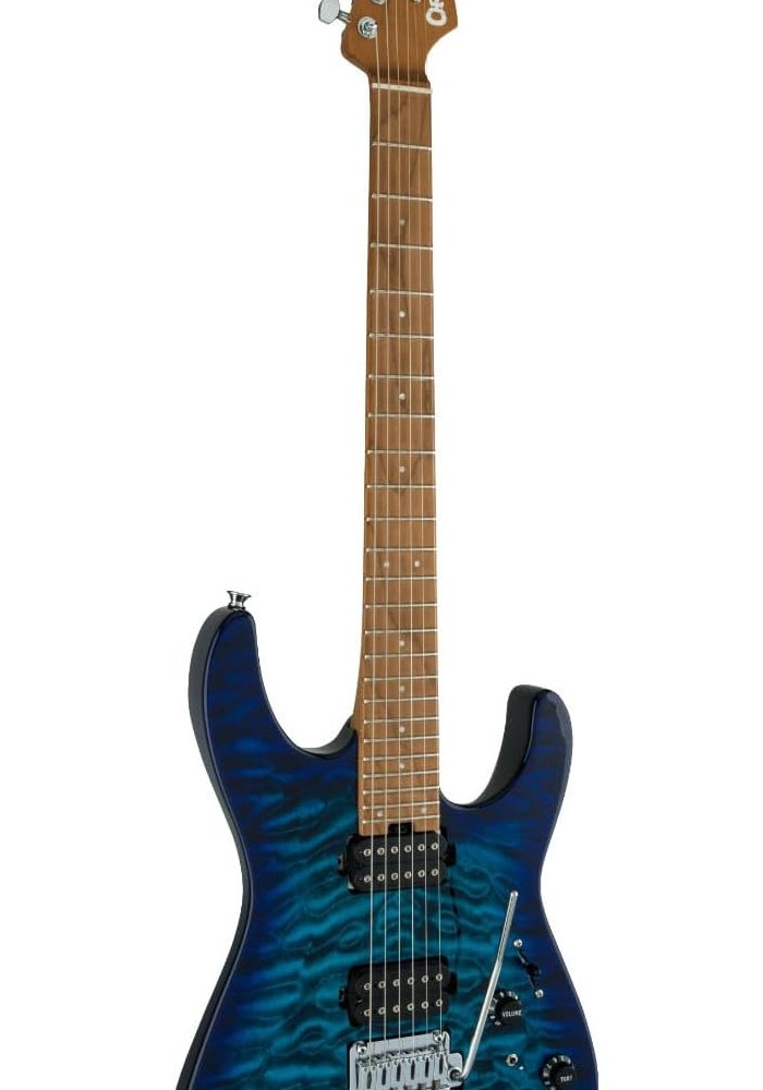 Charvel Pro-Mod DK24 HH 2PT CM Chlorine Burst Electric Guitar - Image 4