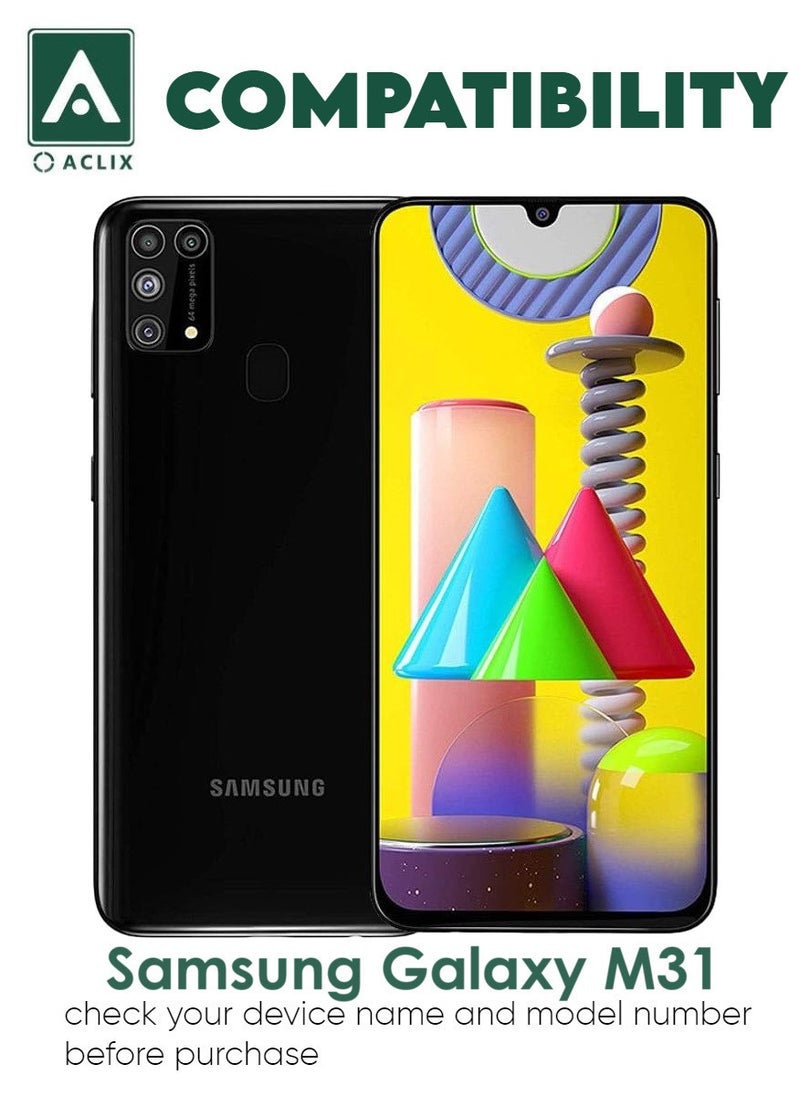 ACLIX Antistatic ESD Dustproof Premium Quality High Definition Tempered Glass Screen Protector Designed For Samsung Galaxy M31 - Image 3