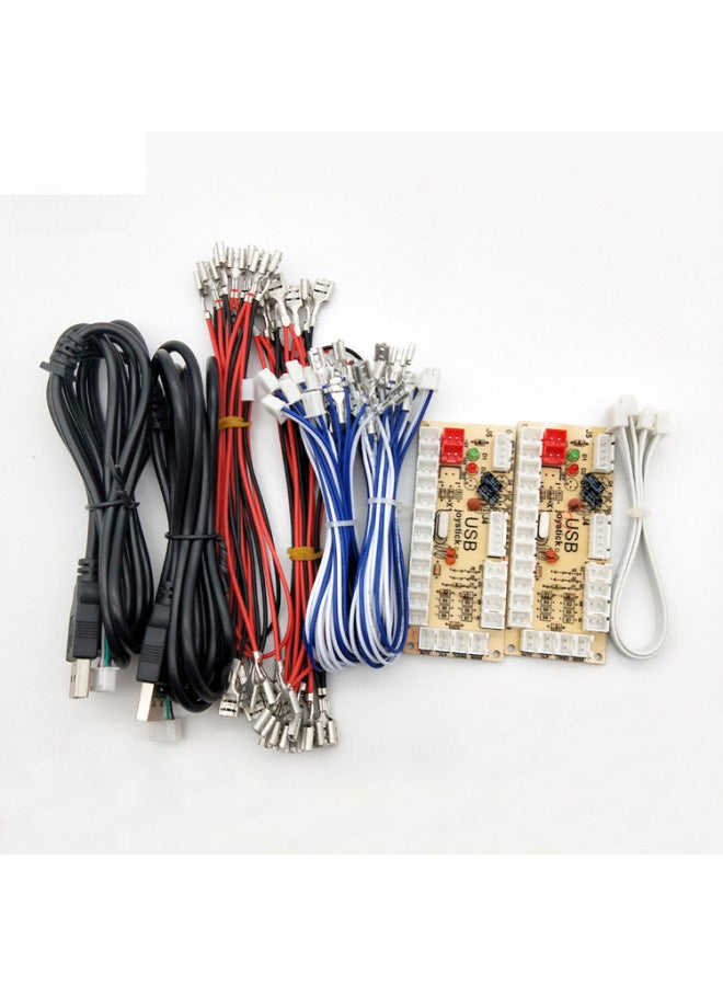 ام كي طقم أزرار قوس ألعاب DIY مع لوحة دارات عصا التحكم USB للكمبيوتر بجهد 5 فولت مع إضاءة - Image 4