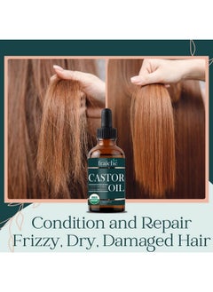 Live Fraiche Castor Oil (2Oz) + Filled Mascara Tube Usda Certified Organic 100% Pure Cold Pressed Hexane Free Stimulate Growth For Eyelashes Eyebrows Hair. Lash Growth Serum. Brow Treatment  - Image 4