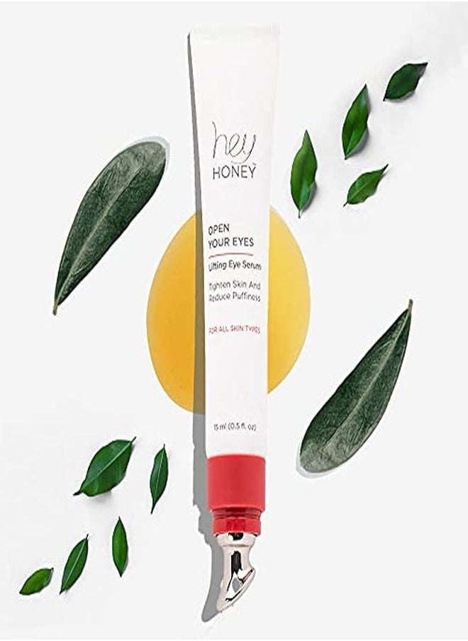 Hey Honey , Open Your Eyes, Lifting Eye Serum. Light Fluid Revitalizes The Appearance Of Your Entire Eye Contour To Deliver A Bright, Rested Look. 0.5 Oz.  - Image 5