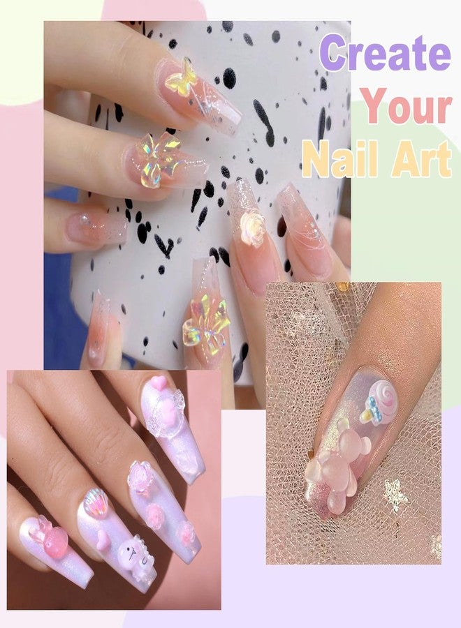 MAJOR DIJIT 3D Mix Assorted Color Nail Charms Acrylic Multi Cute Nail Art Charms Hollow Candy Jewelry Nail Supplies for Nail Art Design DIY Crafts Accessories (Pink Candy) - Image 3