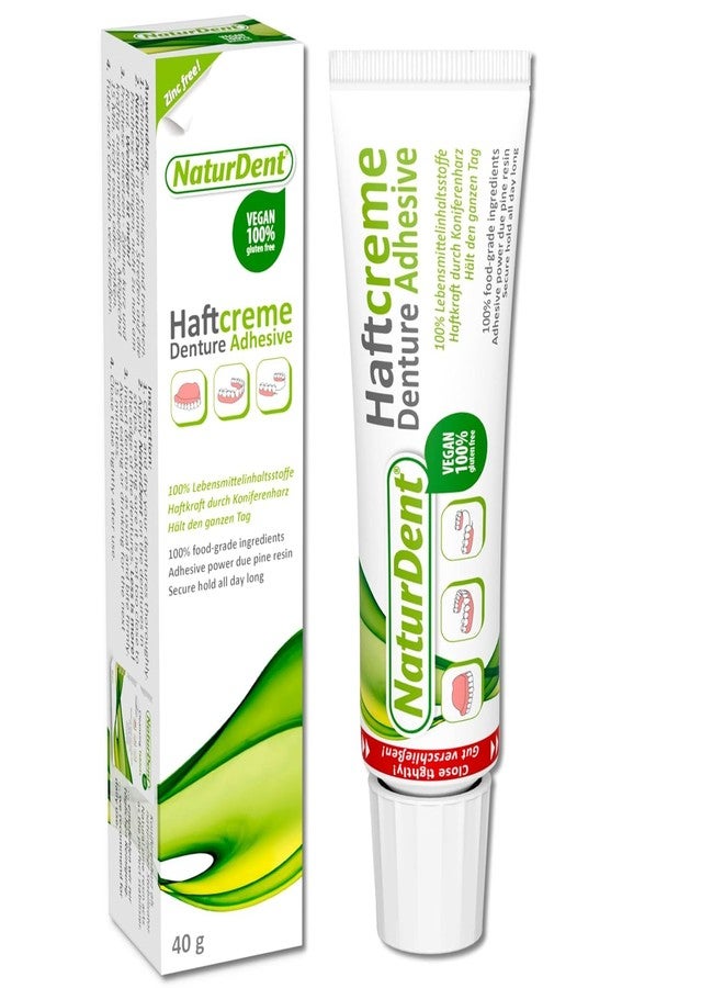 NaturDent Natural Strong Denture Adhesive – Long Lasting Hold, Zinc-Free, Petrochemical-Free, Paraben-Free, Neutral Taste, 40 g - 4 Pack - Image 2