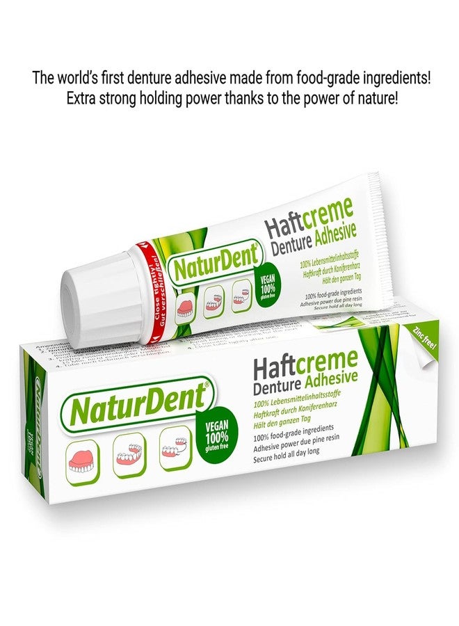 NaturDent Natural Strong Denture Adhesive – Long Lasting Hold, Zinc-Free, Petrochemical-Free, Paraben-Free, Neutral Taste, 40 g - 4 Pack - Image 5