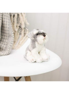 DEMDACO Schnauzer Children'S Plush Beanbag Stuffed Animal Toy Light Grey  - Image 3
