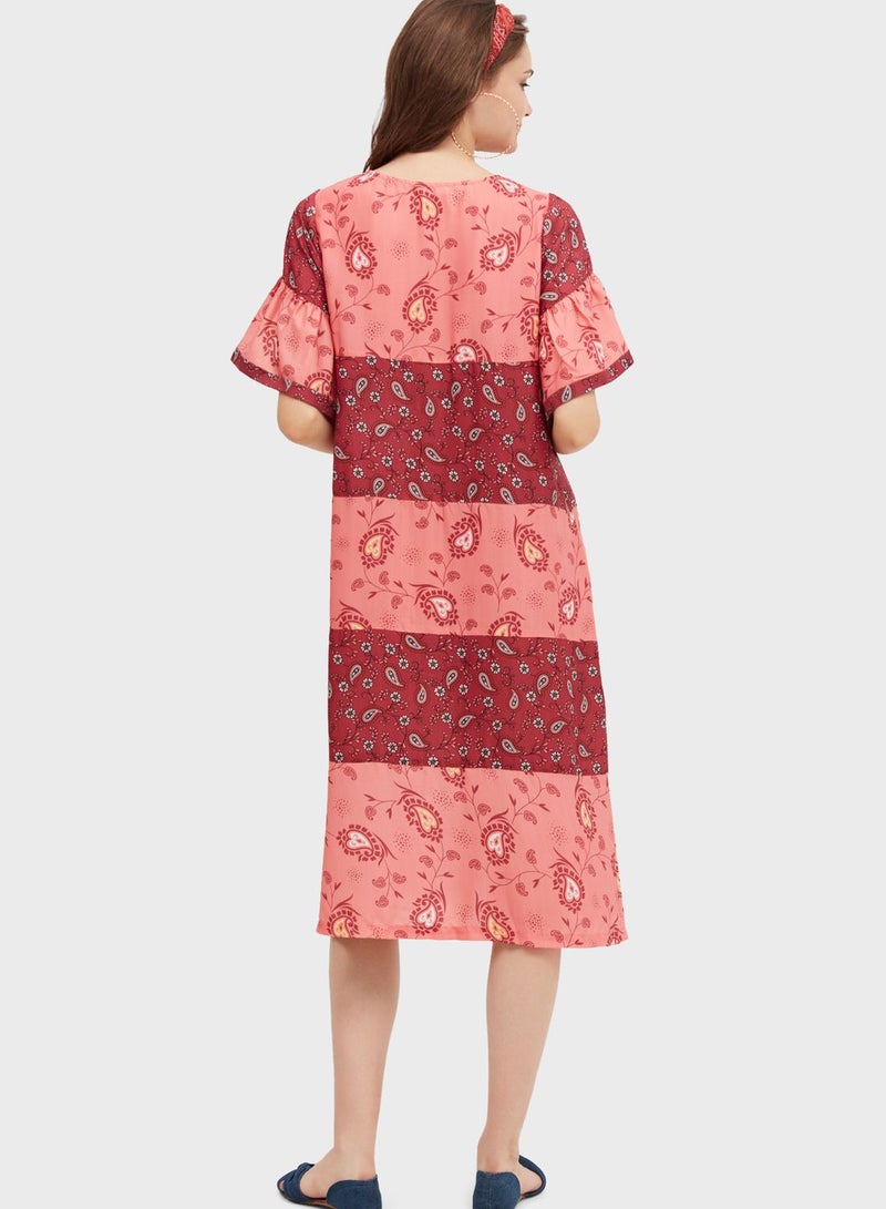 Blue Age Printed Shirt Dress - Image 1
