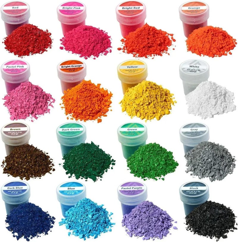 ALEXES Wax Dyes for Candle Making - 16 Colors Set of Candle Wax Dyes - Candle Color Dye for Soy Wax - Candle Dye for Soy Candle Making - Color for Candle Making 0.2 oz - Image 1