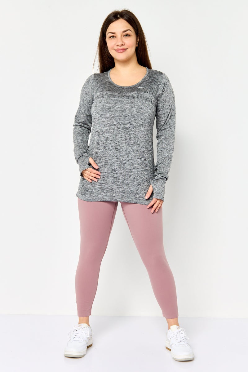 Nike Women Dri-Fit Long Sleeve Running T-Shirt, Multicolor - Image 2