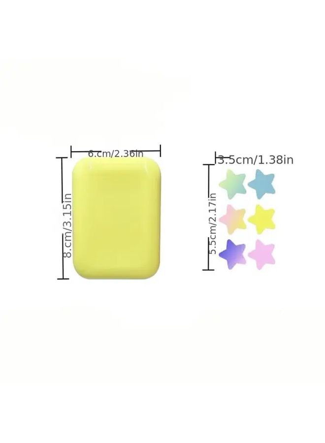 10 Piece Set Rectangular Mirror Case Colorful Star Face Stickers For Party Cosplay - Image 3