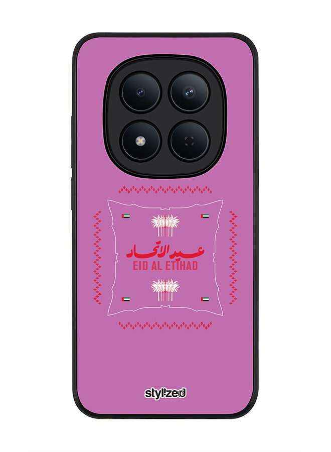 For Xiaomi Redmi Note 15 Pro 5G Case,Slim fit Camera Protection, Shockproof Thin Phone cover  - Eid Al Etihad 53 National Day Poster Design Purple