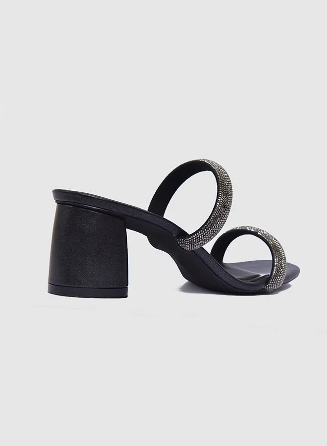 Multi Strap Mid Heel Sandals