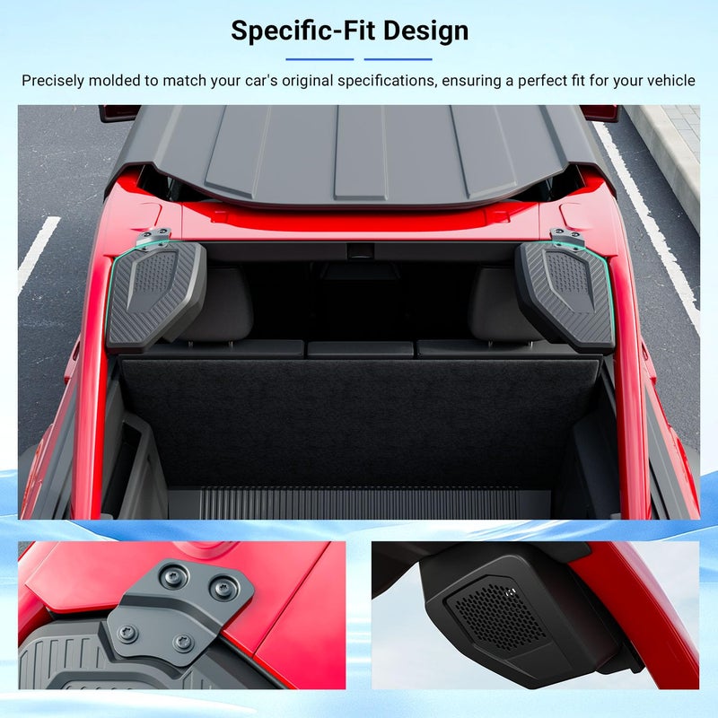 PTYYDS 6.5-Inch Rear Speaker Pods Compatible with 2021-2025 Ford Bronco 4 Door Pod Speaker Enclosure Replacement for 2021-2025 Ford Bronco Accessories - Image 2
