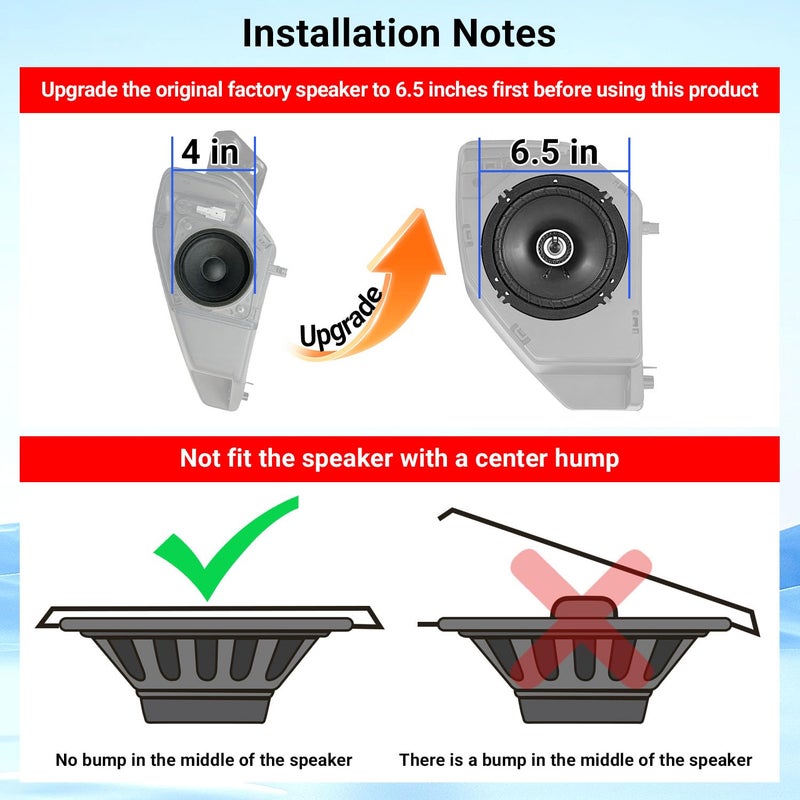 PTYYDS 6.5-Inch Rear Speaker Pods Compatible with 2021-2025 Ford Bronco 4 Door Pod Speaker Enclosure Replacement for 2021-2025 Ford Bronco Accessories - Image 3