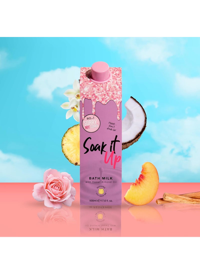 So..? So Sorry Not Sorry Soak It Up Bath Milk  Infused with Sweet Almond Oil and Vanilla  Vegan and CrueltyFree Bubble Bath for Women  176 oz  - Image 3