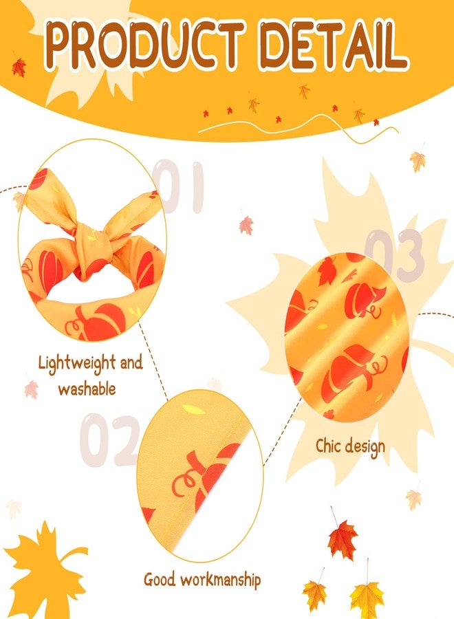 Oudain 20 Pieces Fall Dog Bandanas Bulk Halloween Thanksgiving Dog Bandanas Pumpkin Turkey Triangle Bibs Adjustable Pet Scarf Neckerchief Holiday Bandana for Small Medium Large Dog Girl Boy(Pumpkin Pattern) - Image 5