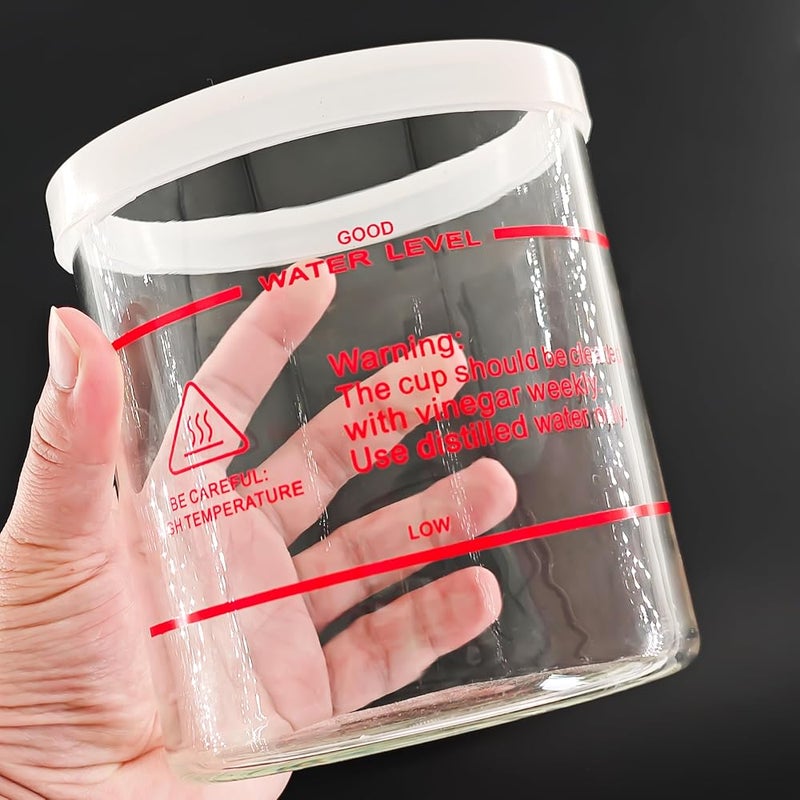 Elitzia Accessories Transparent Glass Steam jar Spare parts of Facial Steamer ETBL1 (Height 13cm) - Image 4