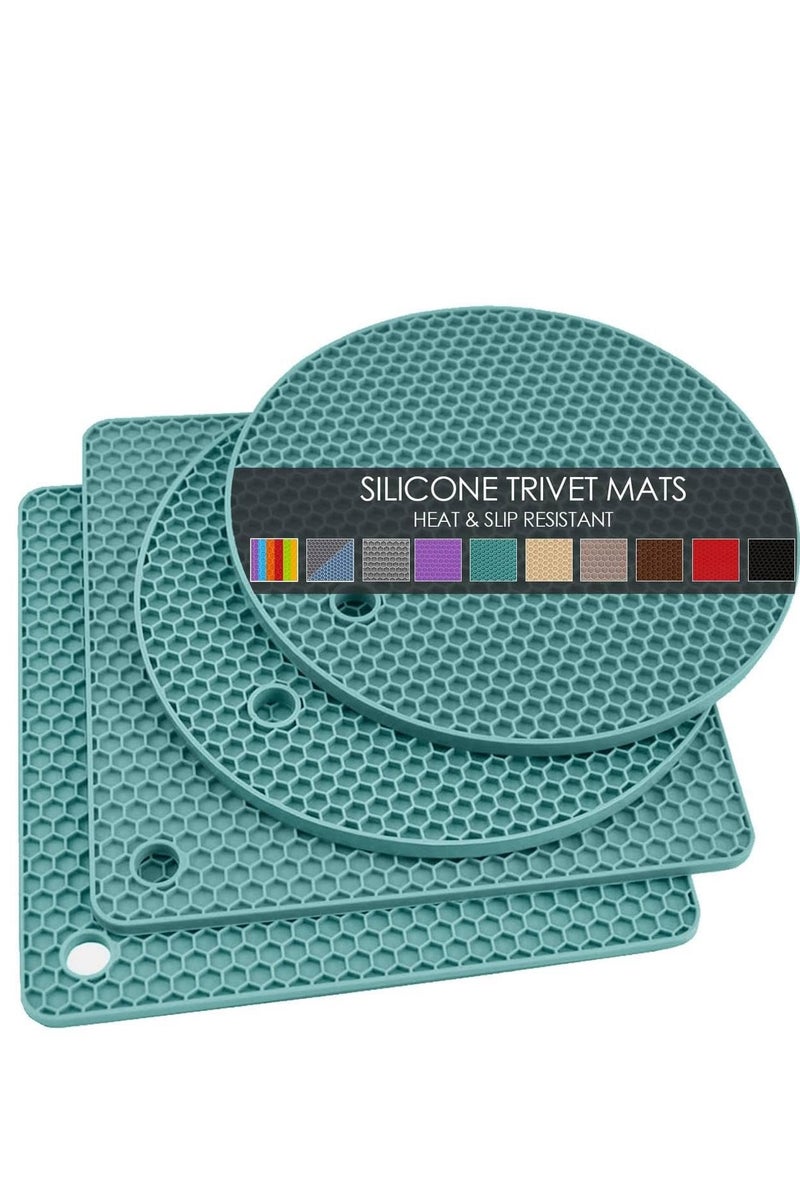 Heat Resistant Silicone Pad - 2 Pieces (Round + Square)  - Image 2