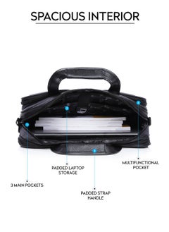 PARAJOHN Secure Business Professional Multi-Purpose Travel Laptop Bag with Hideaway Handles, Cross Shoulder Strap, Protective Padding / Office Bag, Macbook Bag  - Image 4