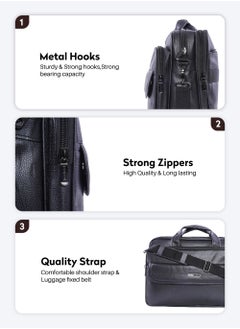 PARAJOHN Secure Business Professional Multi-Purpose Travel Laptop Bag with Hideaway Handles, Cross Shoulder Strap, Protective Padding / Office Bag, Macbook Bag  - Image 5