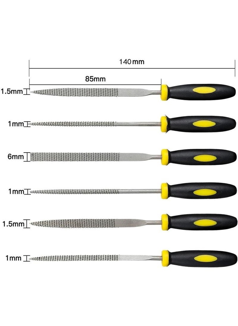 TiTi - 6163 Mini Wood Rasp File Set 14 cm (6 Pieces) - Image 1
