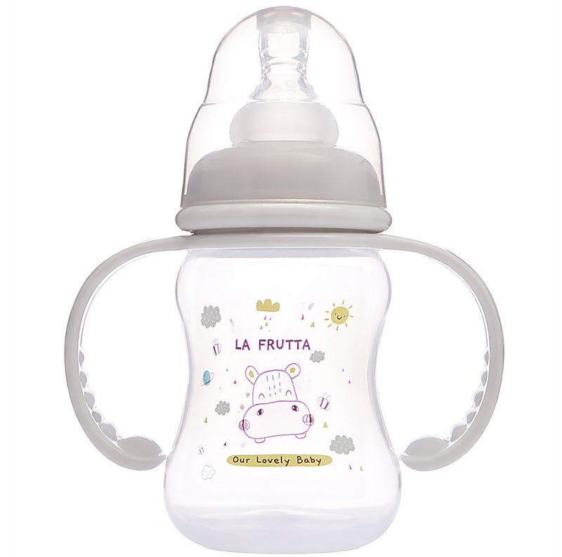La Frutta Feeding Bottle With Hand 125ml, BBA FREE - (4+ Months) - Gray - Image 1