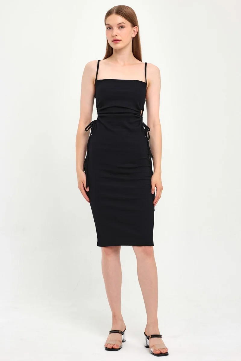 الكسندر جاردي Ribbed Tie Midi Dress