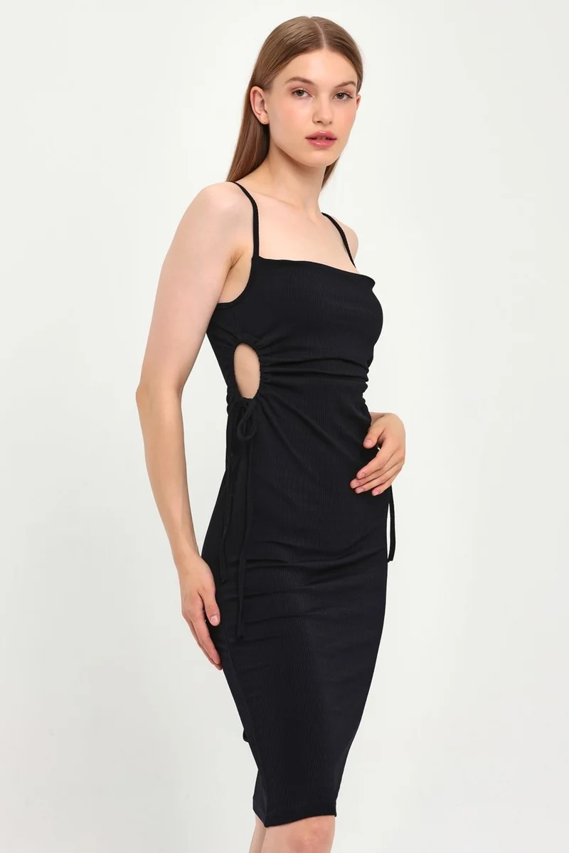 الكسندر جاردي Ribbed Tie Midi Dress