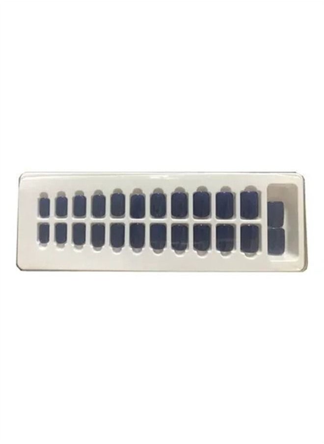 BLOOMING TIME 24-Piece Full Cover Press On Fake Nail Tips Blue  - Image 2