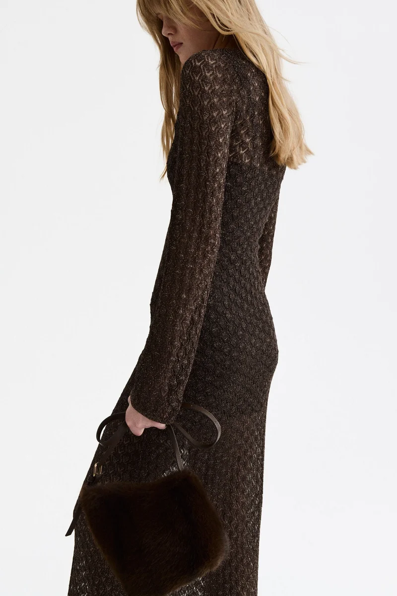 H&M  Pointelle-knit maxi dress for Women | Best Price UAE