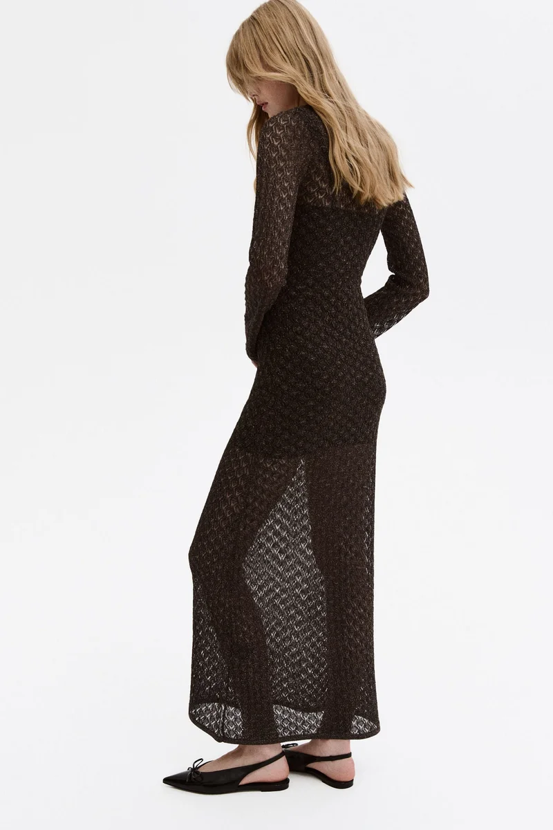 H&M  Pointelle-knit maxi dress for Women | Best Price UAE
