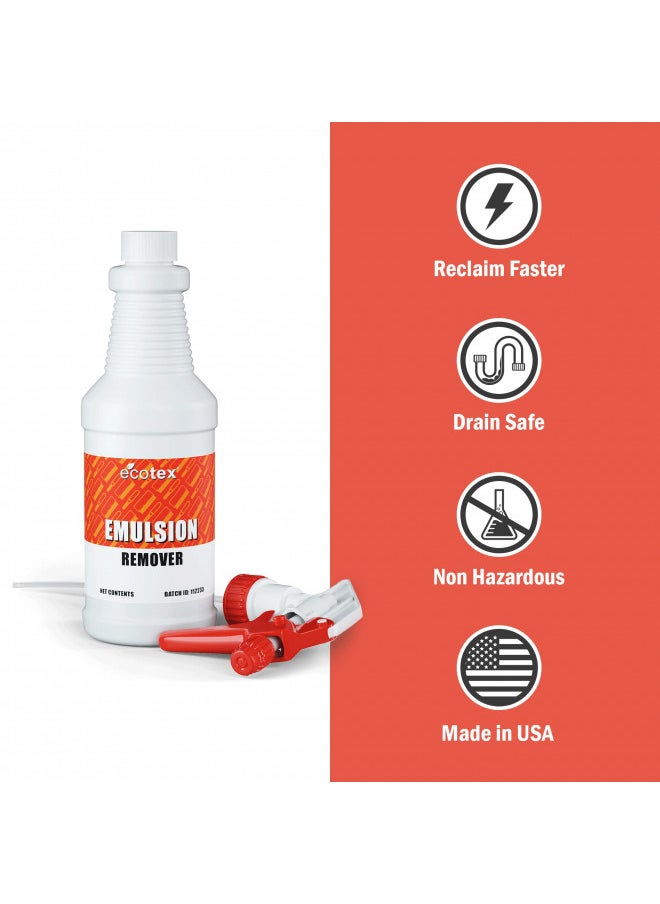 Screen Print Direct - Ecotex® Screen Printing Emulsion Remover (Quart - 32oz.) - Photo Emulsion Cleaner on Screen Printing Screens - Silk Screen Photopolymer Emulsion Stencil Remover - Easy to Use Screen Printing Supplies - Image 1