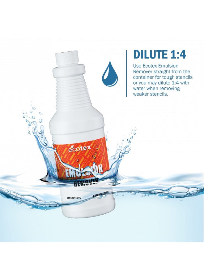 Screen Print Direct - Ecotex® Screen Printing Emulsion Remover (Quart - 32oz.) - Photo Emulsion Cleaner on Screen Printing Screens - Silk Screen Photopolymer Emulsion Stencil Remover - Easy to Use Screen Printing Supplies - Image 1