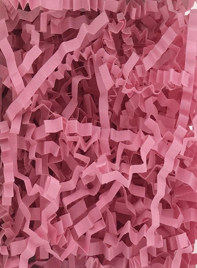 LKQBBSZ Crinkle Cut Paper Shred Filler Recyclable Gift Wrap Confetti Raffia Grass Shred Paper for Easter Baskets Filler Creative Eggs Decor（50g) (Pink) - Image 1