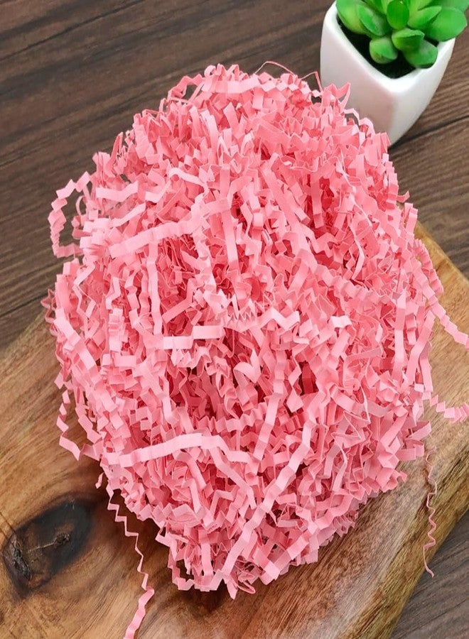 LKQBBSZ Crinkle Cut Paper Shred Filler Recyclable Gift Wrap Confetti Raffia Grass Shred Paper for Easter Baskets Filler Creative Eggs Decor（50g) (Pink) - Image 5