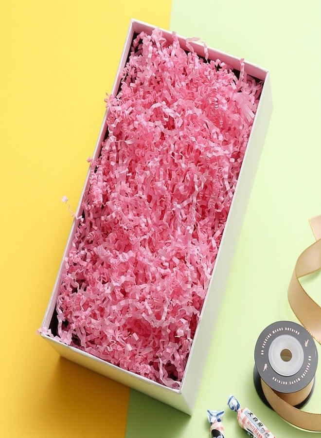 LKQBBSZ Crinkle Cut Paper Shred Filler Recyclable Gift Wrap Confetti Raffia Grass Shred Paper for Easter Baskets Filler Creative Eggs Decor（50g) (Pink) - Image 3