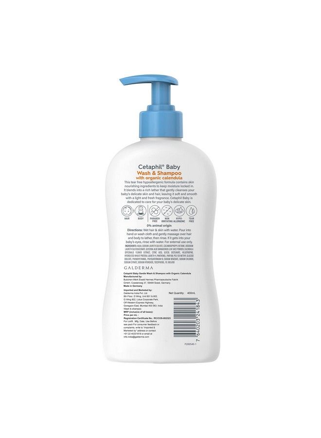 Cetaphil Baby Wash & Shampoo With Organic Calendula Pack Of 2 - Image 5