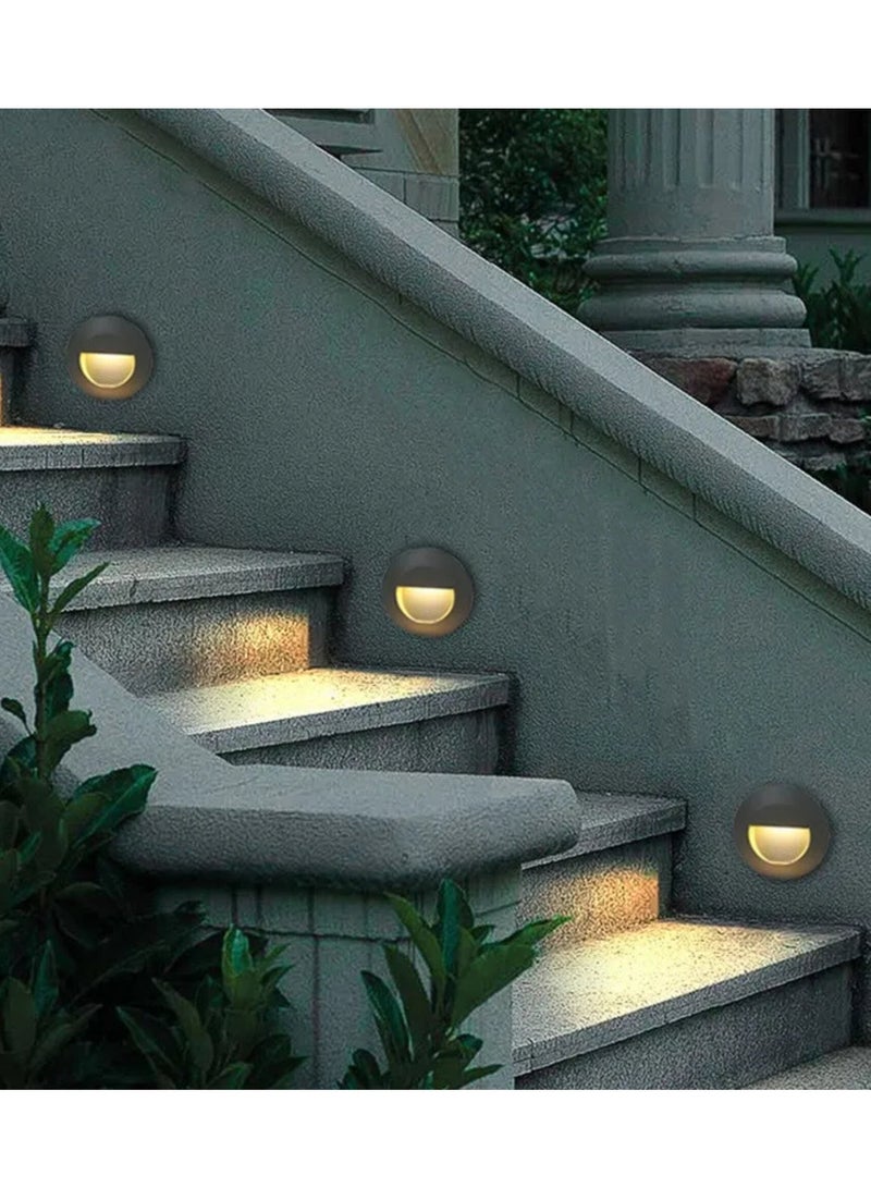 Led Stair Step Light Round Waterproof Recessed Wall Corner Light LED