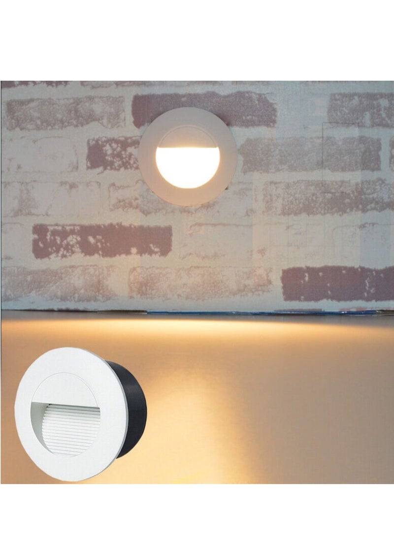 Led Stair Step Light Round Waterproof Recessed Wall Corner Light LED