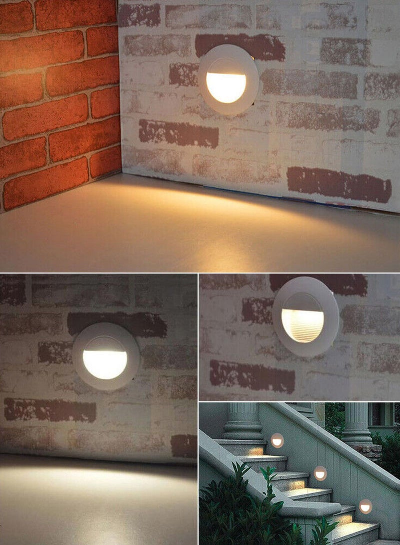 Led Stair Step Light Round Waterproof Recessed Wall Corner Light LED