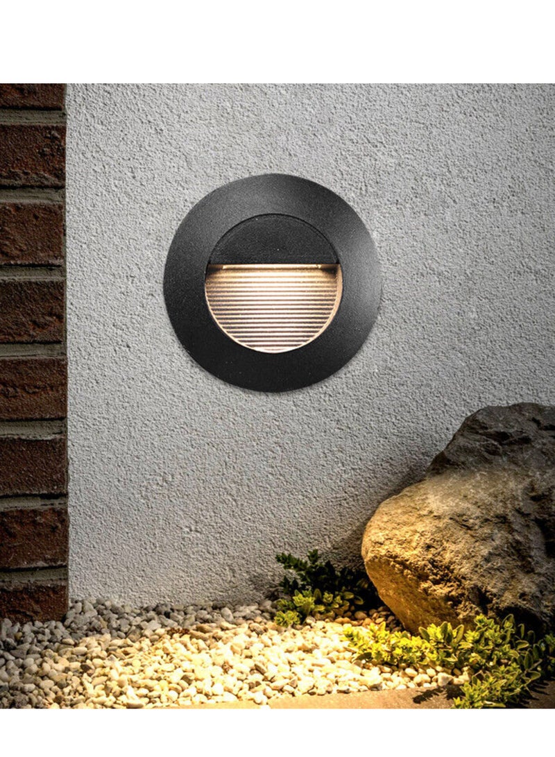 Led Stair Step Light Round Waterproof Recessed Wall Corner Light LED