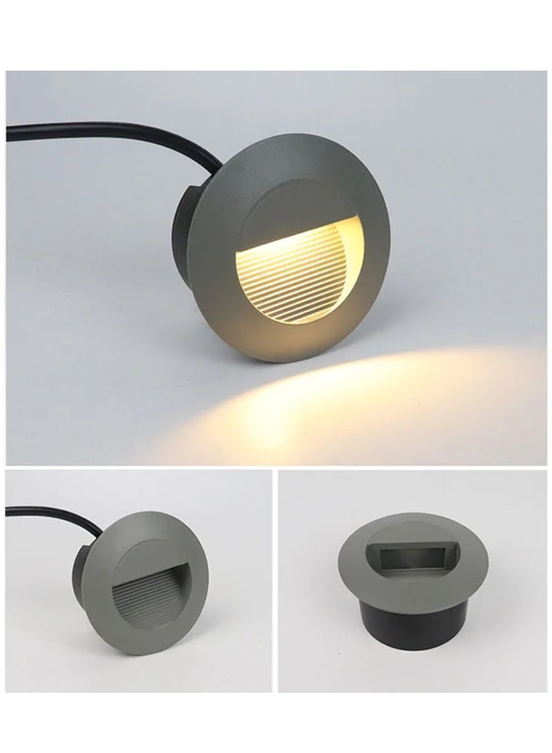 Led Stair Step Light Round Waterproof Recessed Wall Corner Light LED