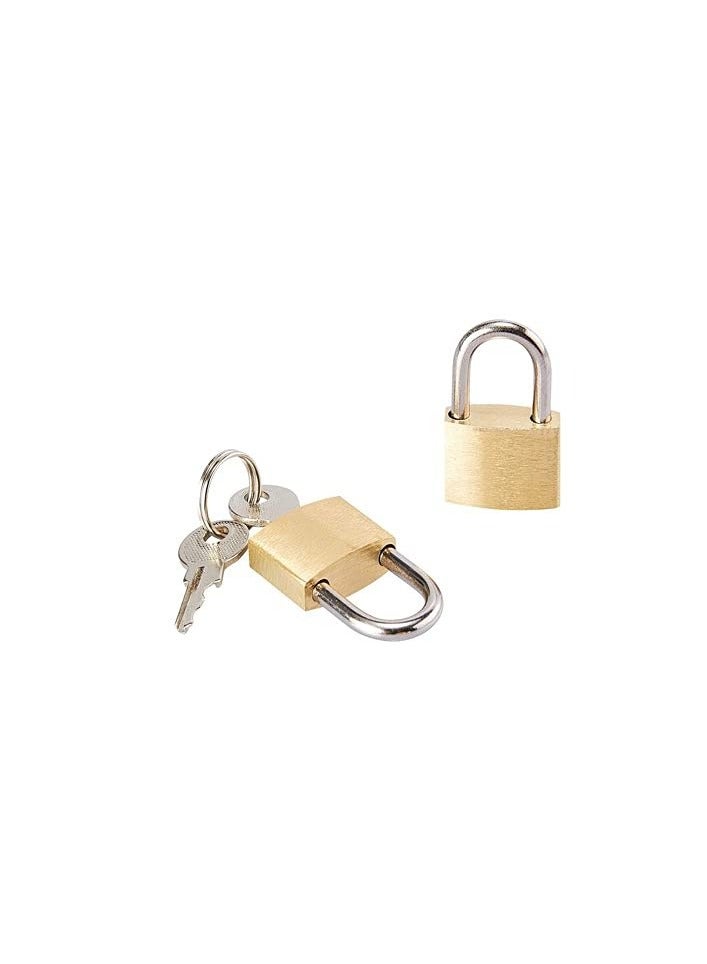 Golden Padlock With 3 Key (50mm) - Image 3