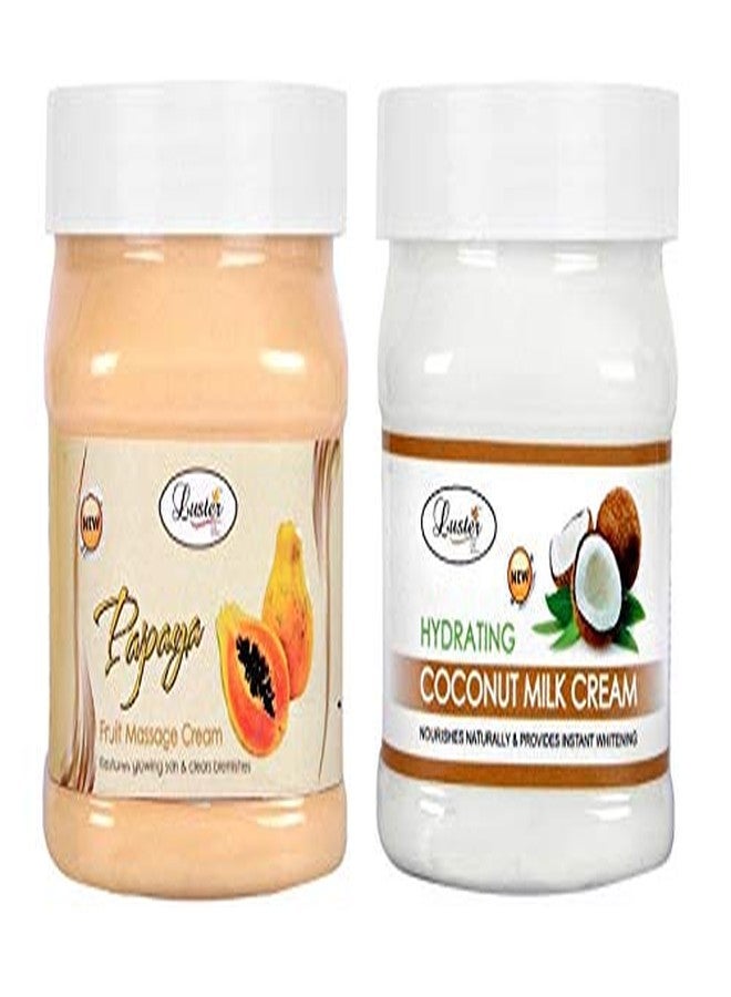 لاستر كريم تدليك الوجه المرطب بخلاصة البابايا وحليب جوز الهند من لوستر (خالٍ من البارابين والكبريتات) - 500 مل - Image 1