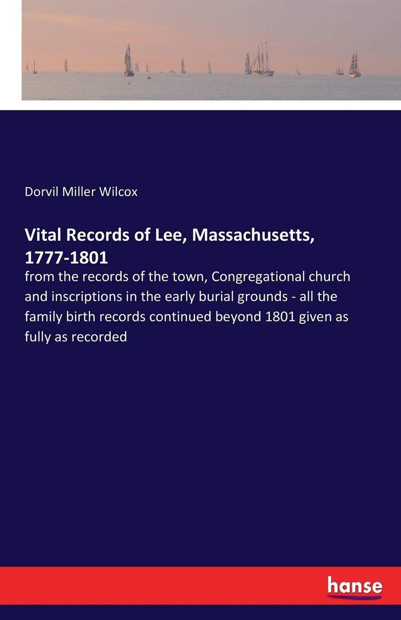 Vital Records of Lee, Massachusetts, 1777-1801 - Image 1