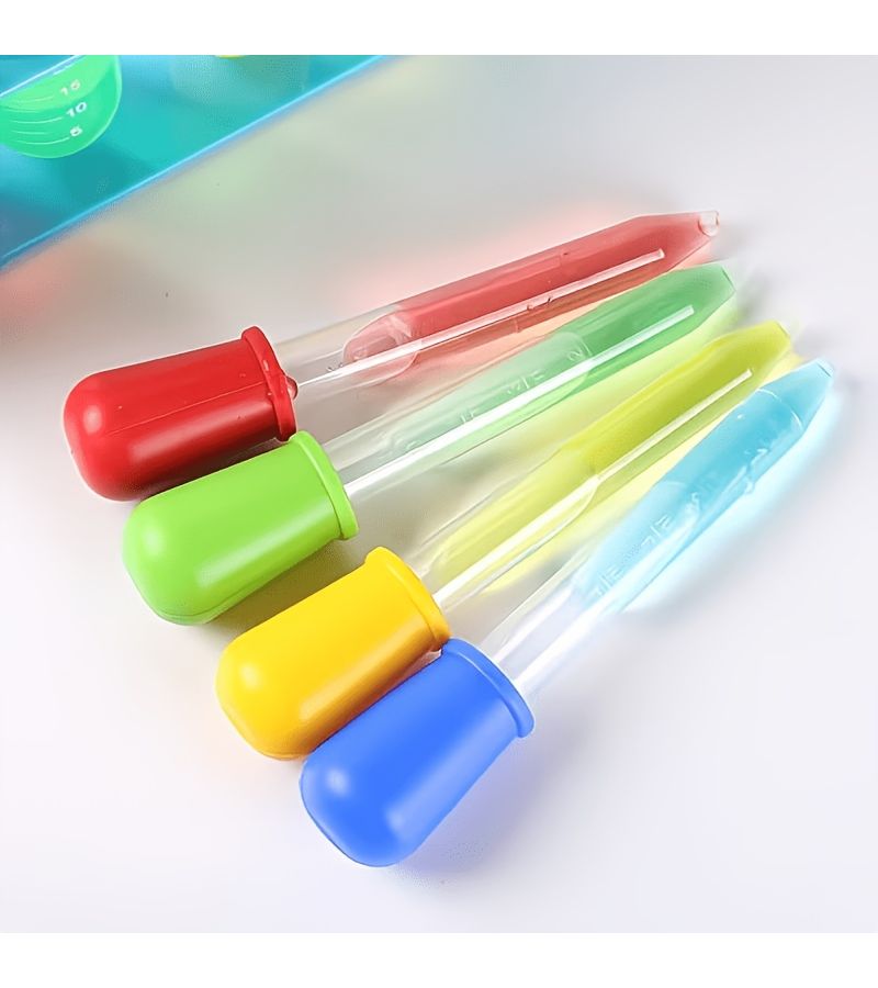 10 Piece Set Magic Water Test Tubes Science Experiment Kit With Stand Pipette Brush - Image 2