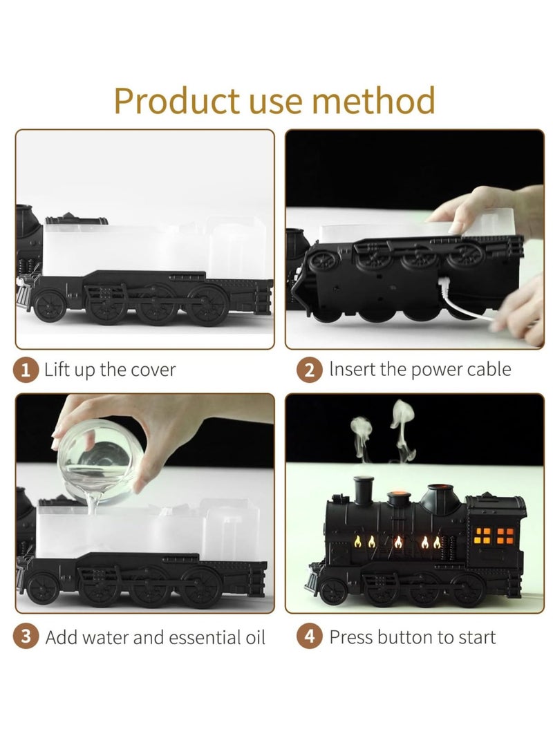 general Cold mist humidifier, train shape essential oil diffuser, 100-240V, automatic shutdown with remote control for office use - Image 2