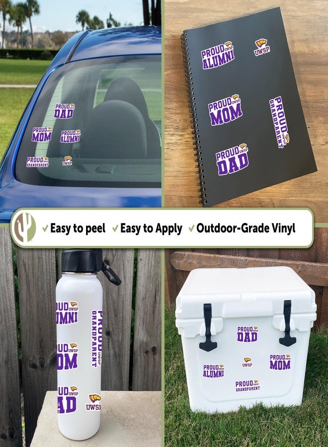 Desert Cactus University of Wisconsin Stevens Point Pointers Sticker Vinyl Decal Laptop Water Bottle Car Scrapbook (Family Full Sheet) - Image 2