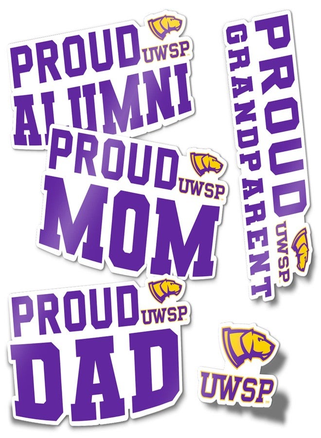 Desert Cactus University of Wisconsin Stevens Point Pointers Sticker Vinyl Decal Laptop Water Bottle Car Scrapbook (Family Full Sheet) - Image 1