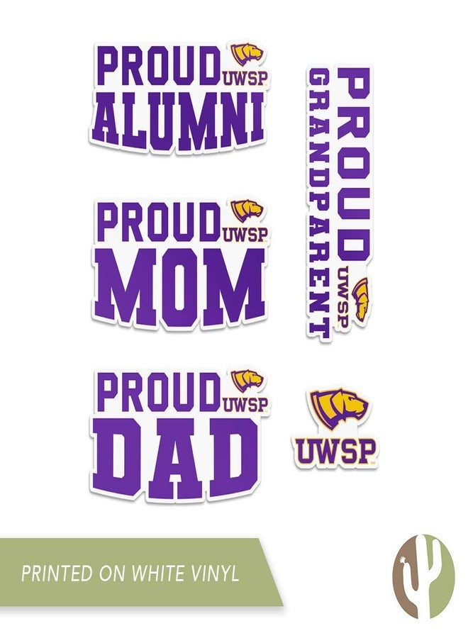 Desert Cactus University of Wisconsin Stevens Point Pointers Sticker Vinyl Decal Laptop Water Bottle Car Scrapbook (Family Full Sheet) - Image 5