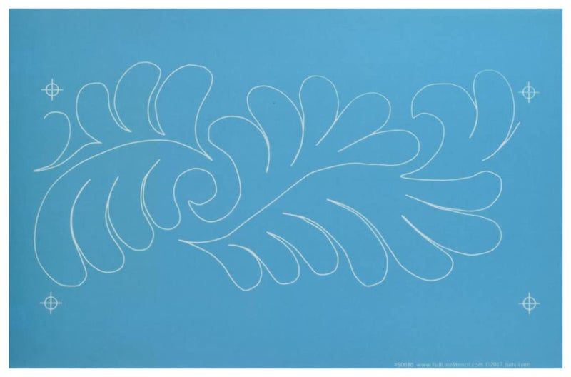 Full Line Stencil - Flurry of Feathers - Edge to Edge Stencil, Continuous Line Template for Free Motion Quilting, Domestic Machine Quilting, Hand Quilting, Long-Arm Quilting (50030)